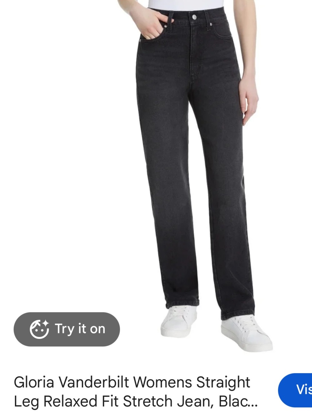Gloria Vanderbilt Dark Wash Relaxed Jeans